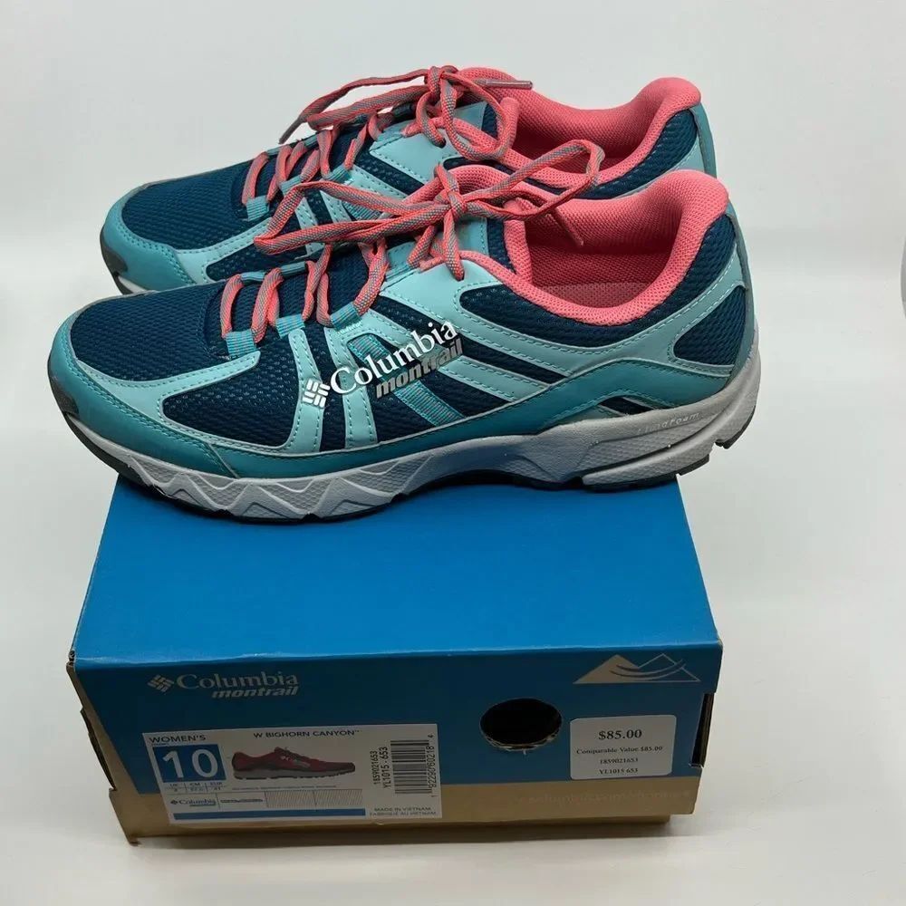 Columbia Bighorn Canyon Phoenix Blue/Wild Salmon Women's Trail Shoes Women’s 10